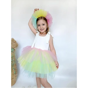 Linola Baby Kids Jolie Taçlı Kız Çocuk Parti Elbisesi