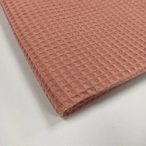 Kaf Kumaş Waffle Bornozluk Kumaş |  Pamuk | W-38 Açık Kiremit