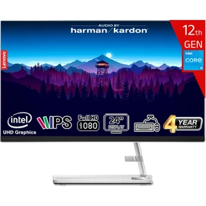 Ideacentre Aıo 3 24IAP7 Intel Core I5-12450H 8gb 512GB SSD Intel UHD Graphics 23.8 Fhd IPS Freedos F0GH01GDTR-8512 Klavye+Mouse Beyaz All In One Bilgisayar