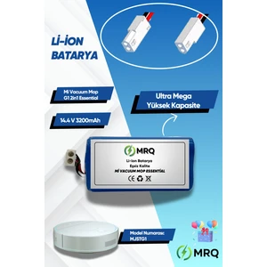 Xiaomi Mi Vacuum Mop G1 2in1 Essential Robot Süpürge Bataryası (Ultra Mega Yüksek Kapasite) 3200 Mah