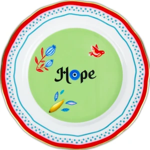 Baci Milano Mamma Mia Hope Yazılı Tabak 22 cm