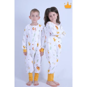 2-8 Yaş 1 Tog 4 Katlı Müslin Çocuk Uyku Tulumu Unisex Uzun Kollu Uyku Tulumu