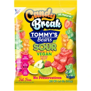 American Foods Candy Break Tommy's Bear Sour Tatlı-Ekşi Vegan Jelibon 128 gr