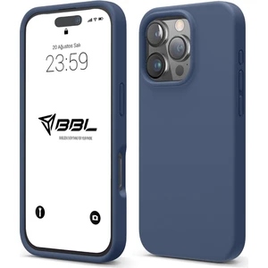 iPhone 16 Pro Max  Kılıf Ince Sıvı Silikon 3 Katmanlı Tam Kaplamalı Yumuşak Jel Kauçuk Kılıf Kapak Lacivert