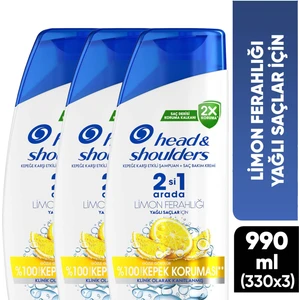 Head & Shoulders  Şampuan Limon Ferahlığı 2in1 330 Ml X3adet