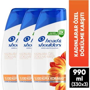 Head & Shoulders Kadınlara Özel Dkulme ve Kepek Kaşıtı Kafen Etkili Şampuan 330 ml x 3 Adet