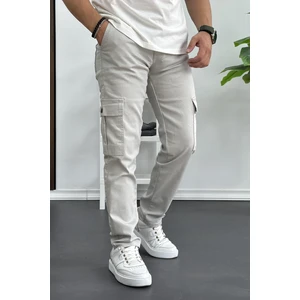 Erkek Yan Cepli Kargo Pantolon Taş EDW184