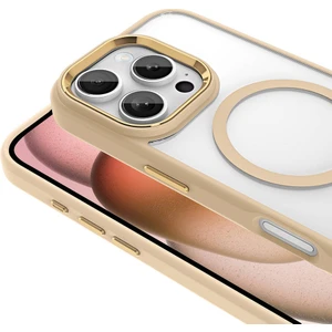 Apple iPhone 16 Pro Max Kılıf Wireless Şarj Özellikli Krom Magsafe Silikon Kapak