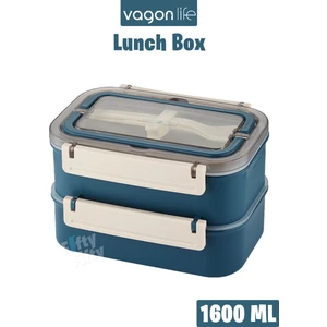 Bento Lunch Box 1600 ml 2 Kat Yeni Nesil Sefer Tası Paslanmaz Çelik -FFLBOX2221