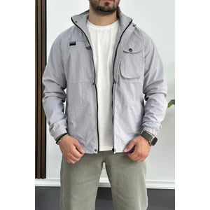 Erkek Regular Krinkıl Kumaş Mevsimlik Ceket Gri Edw082