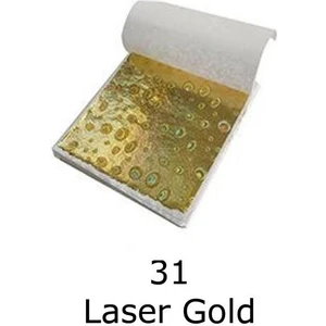 Varak Kaplama Yaprak Metalik Folyo 9X9CM 10LU 31 Laser Gold R5799F-31