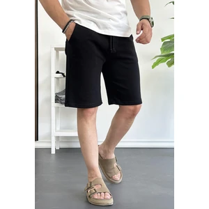 Erkek Likralı Regular Fit Şort Siyah EDW163