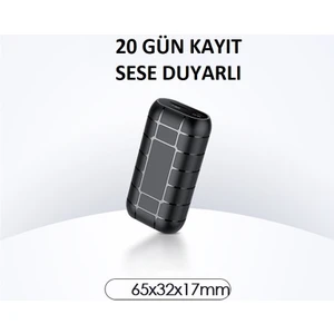 USB Kayıt Cihazı Ultra Hassas Mikrofon Sese Duyarlı 20 Gün Şarj Kulaklıkla Dinleme