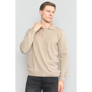 Çetinkaya Mentality 3339 Erkek Polo Yaka Kazak Açık Camel