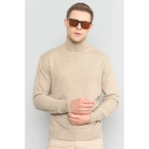 Çetinkaya Mentality 3177 Balıkçı Yaka Basic Triko Vizonmelanj