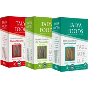 Talya Foods Organik Filizlendirilmiş Tagliatelle 3'lü Süper Avantaj Set 200 gr