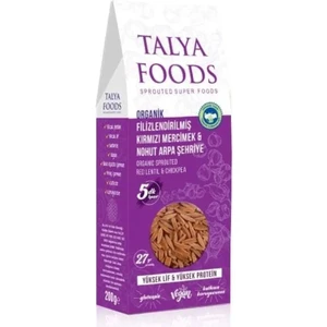 Talya Foods Glutensiz Organik Filizlendirilmiş Kırmızı Mercimek & Nohut Şehriye 200 gr