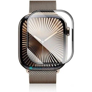 Apple Watch 10 42 mm Uyumlu Ekran Koruyucu 3D Tam Kapatan Kavisli Ppma Nano Cam