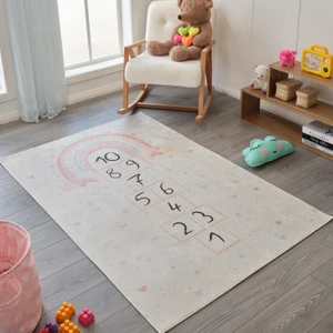 Kaşmir Halı Sare By Kaşmir Halı Seksek Bej 120X180 cm Salon Mutfak Halısı Yolluk Kilim