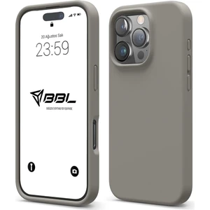 iPhone 16 Pro Max  Kılıf Ince Sıvı Silikon 3 Katmanlı Tam Kaplamalı Yumuşak Jel Kauçuk Kılıf Kapak Silver