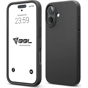 iPhone 16 Plus Kılıf Ince Sıvı Silikon 3 Katmanlı Tam Kaplamalı Yumuşak Jel Kauçuk Kılıf Kapak Siyah