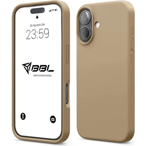 iPhone 16 Plus Kılıf Ince Sıvı Silikon 3 Katmanlı Tam Kaplamalı Yumuşak Jel Kauçuk Kılıf Kapak Gold