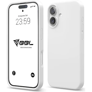 iPhone 16 Plus Kılıf Ince Sıvı Silikon 3 Katmanlı Tam Kaplamalı Yumuşak Jel Kauçuk Kılıf Kapak Gümüş