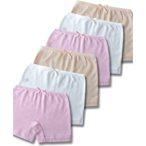 Giza Kids %100 Pamuk 6lı Jakarlı Kız Çocuk Boxer Külot Iç Çamaşırı Seti
