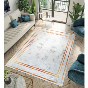 Renkli Butik Kadife Dokulu, Lastikli, Süngerli, Kaymaz, Yıkanabilir Modern Desenlerde Halı Örtüsü - 4 M2