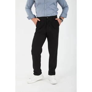 Fitilli Baggy Kalıp Erkek Pantolon - Siyah