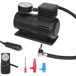 Hk201 Siyah 120W 12V Çakmaklık Girişli 150 Psı Taşınabilir Bisiklet/ Araç Hava Kompresörü