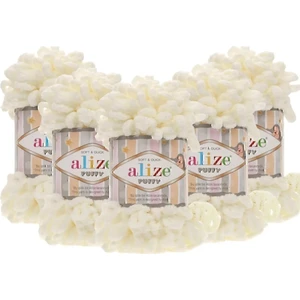 Puffy 5'li Paket (5X100GR) El Örgü Ipi ( 62 Açık Krem )