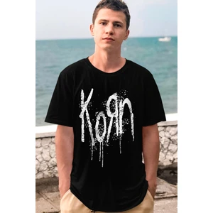Korn Siyah Erkek Tişört