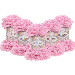 Puffy 5'li Paket (5X100GR) El Örgü Ipi (185PEMBE)