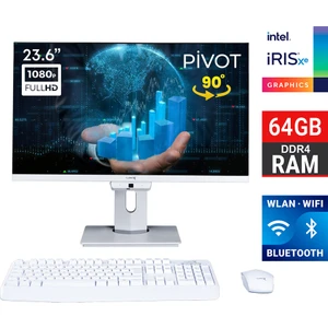 Taxpro6 I7 1265U 64GB Ddr4 Ram 2tb SSD 23.6 Inç Fhd Pivot Bt Webcam Wifi All In One Pc