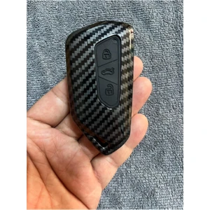 Şenyıldız Aksesuar Skoda Octavia 2021+ Uyumlu Karbon Anahtar Koruma Kılıfı