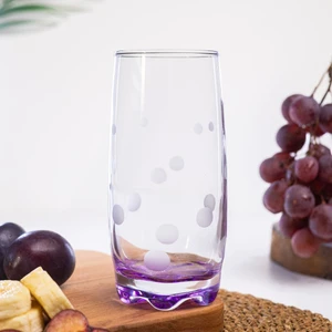 Iconic Color 6'lı Renkli Meşrubat Bardağı Seti - Gökkuşağı Cam Meşrubat Bardağı Takımı