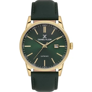 DK.1.13845-5 Klasik Yeşil Deri Kordonlu 41 Mm Erkek Kol Saati