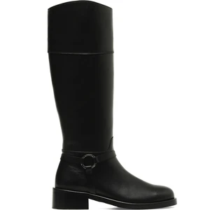 Nine West Azus 4pr Siyah Kadın Düz Çizme
