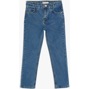 Normal Bel Dar Paça Kot Pantolon - Slim Jean