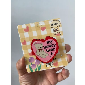 Syn İletişim Kawai Teddy Coco Bear Cute Kalp Sevimli Ayıcık Ahşap Rozet Çanta Süsü Y2K Kpop Anime Hediye