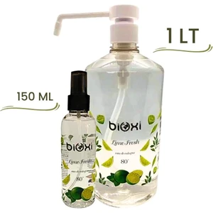 ® Lime Fresh 80° Kolonya 1 LT Sprey Başlıklı + 150 ML - Ferah Lime Kokusu ile Etkin Hijyen ve Uzun Süreli Ferahlık