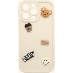 Turkuaz Dijital Pazarlama IPHONE 14 Pro Max; 3D Ayıcık Tasarımlı Yuvarlak Kamera Koruyucu Yumuşak Silikon Kılıf