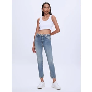 Ronna x Yüksek Bel Dar Paça Slim Jean Pantolon
