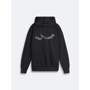 Erkek Kapüşonlu Regular Antrasit Sweatshırt