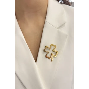 Düz Plaka Yonca Broş (Ölçü:4cm)