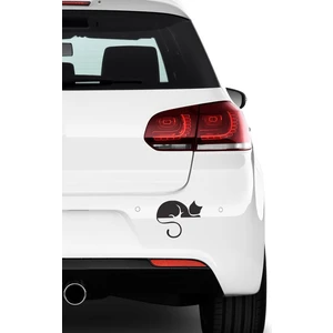 Uyuyan Kedi Araç Sticker 21X29 Cm, Oto Sticker, Araba Sticker