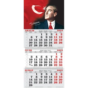 GENC DIJITAL BASKI 2025 Yılı Gemici Takvimi ---Atatürk ve Türk Bayrağı