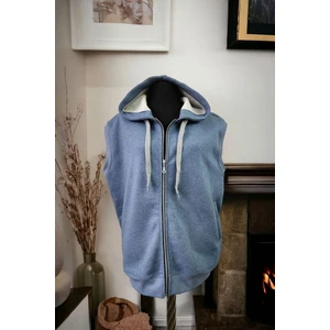 Unisex Normal Kalıp Fermuarlı Kapüşonlu Kışlık Yelek