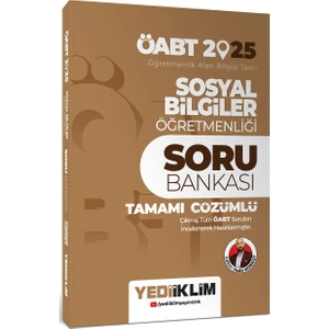 Yediiklim Yayınları 2025 ÖABT Sosyal Bilgiler Öğretmenliği Tamamı Çözümlü Soru Bankası - Yasin Korkut